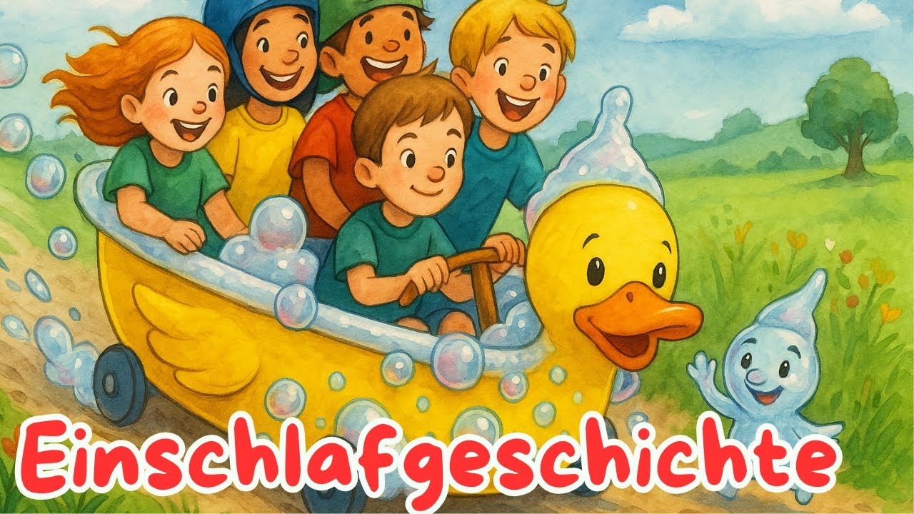 Einschlafgeschichte für Kinder: Mit glücklichen Gedanken ins Traumland - Die Badewannen-Ente hebt ab
