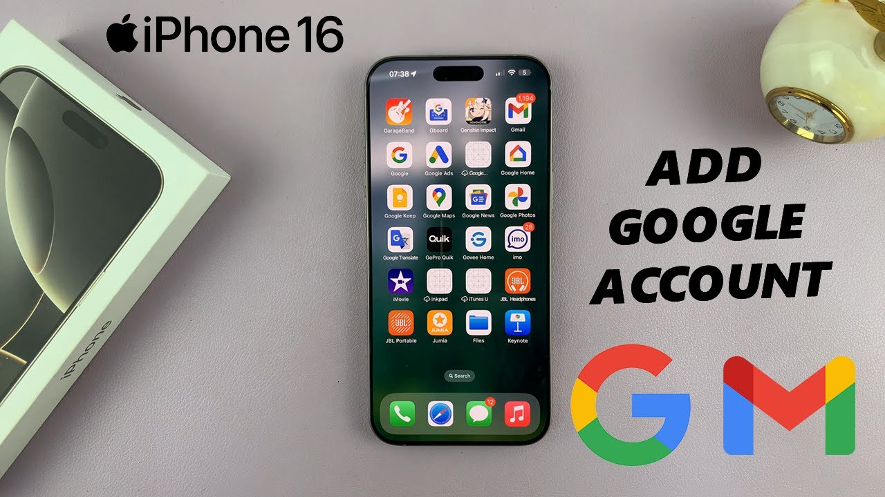 How To Add Google Account On iPhone 16 / iPhone 16 Pro