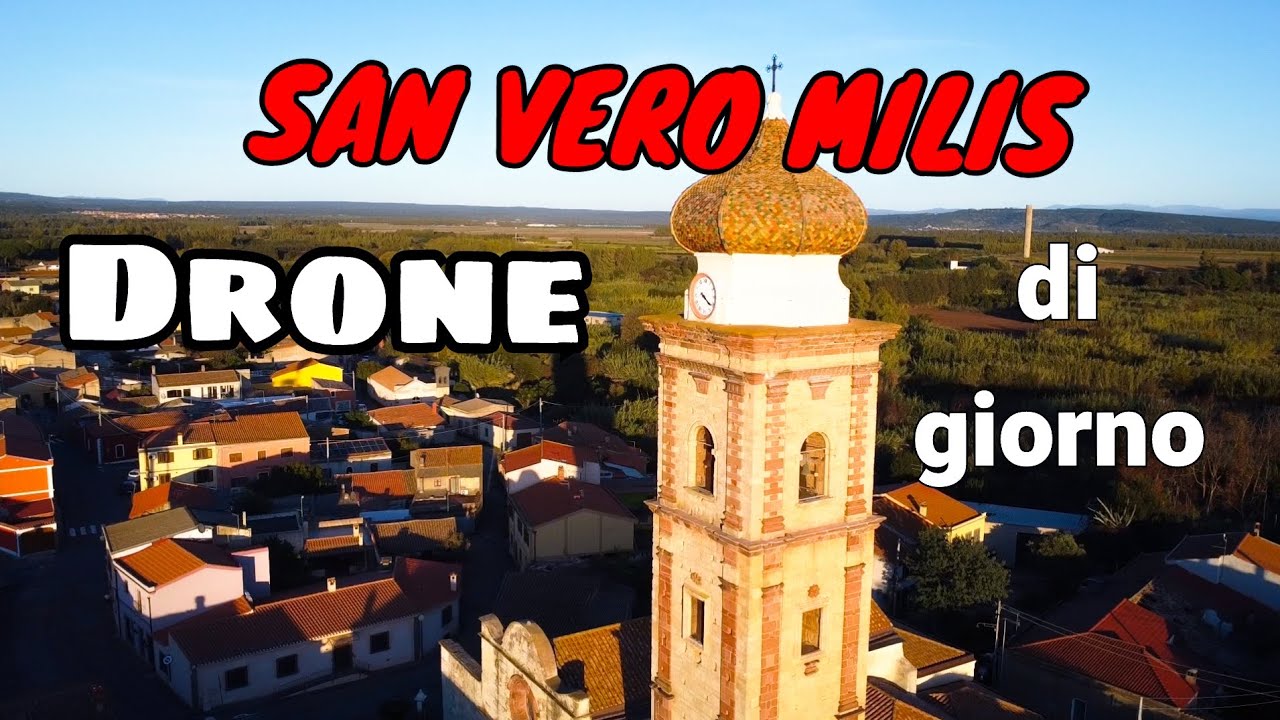San Vero Milis con drone di giorno