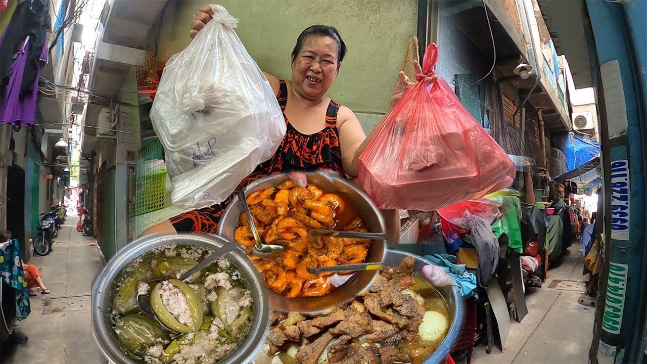 Vài món ăn bình dân của Quán Cơm Núp Hẻm siêu chật nuôi sống bản thân những thập kỷ qua.