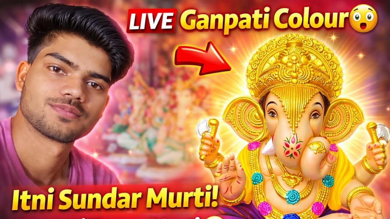 Ganpati Bappa Murti Colour | Itni Sundar Murti Ban Gayi 😲🙏”