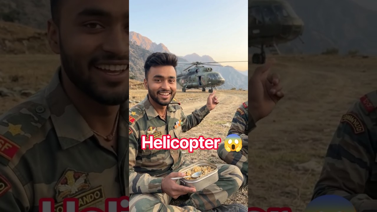 Helicopter Duty ke liye taiyaar hai #army #indian #indian army #tour#Duty time#helicopter#foodie#eat