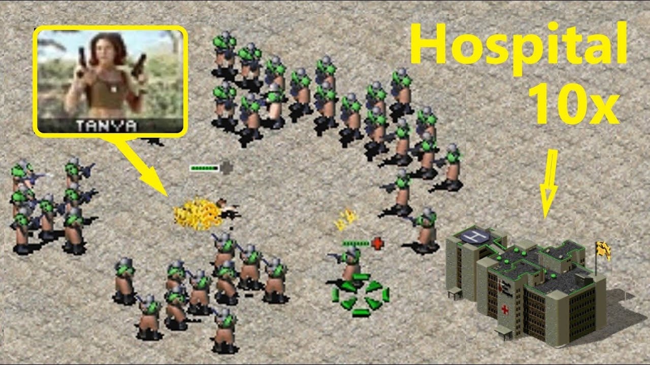 Tanya with 10x Hospital - She is a Monster: Red Alert 2