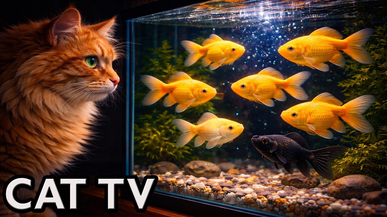 Cat TV Aquarium 🐟 Real Fish for Cats to Watch | Live