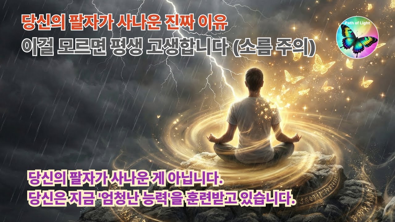 당신의 팔자가 사나운 게 아닙니다  당신은 지금 '엄청난 능력'을 훈련받고 있습니다. 이걸 모르면 평생 고생합니다 (소름 주의)