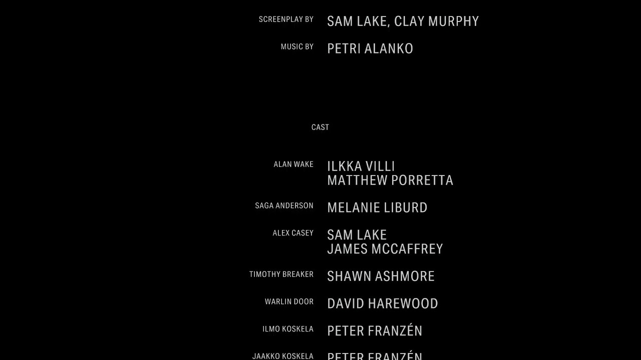 Alan wake 2 story im back nearly done