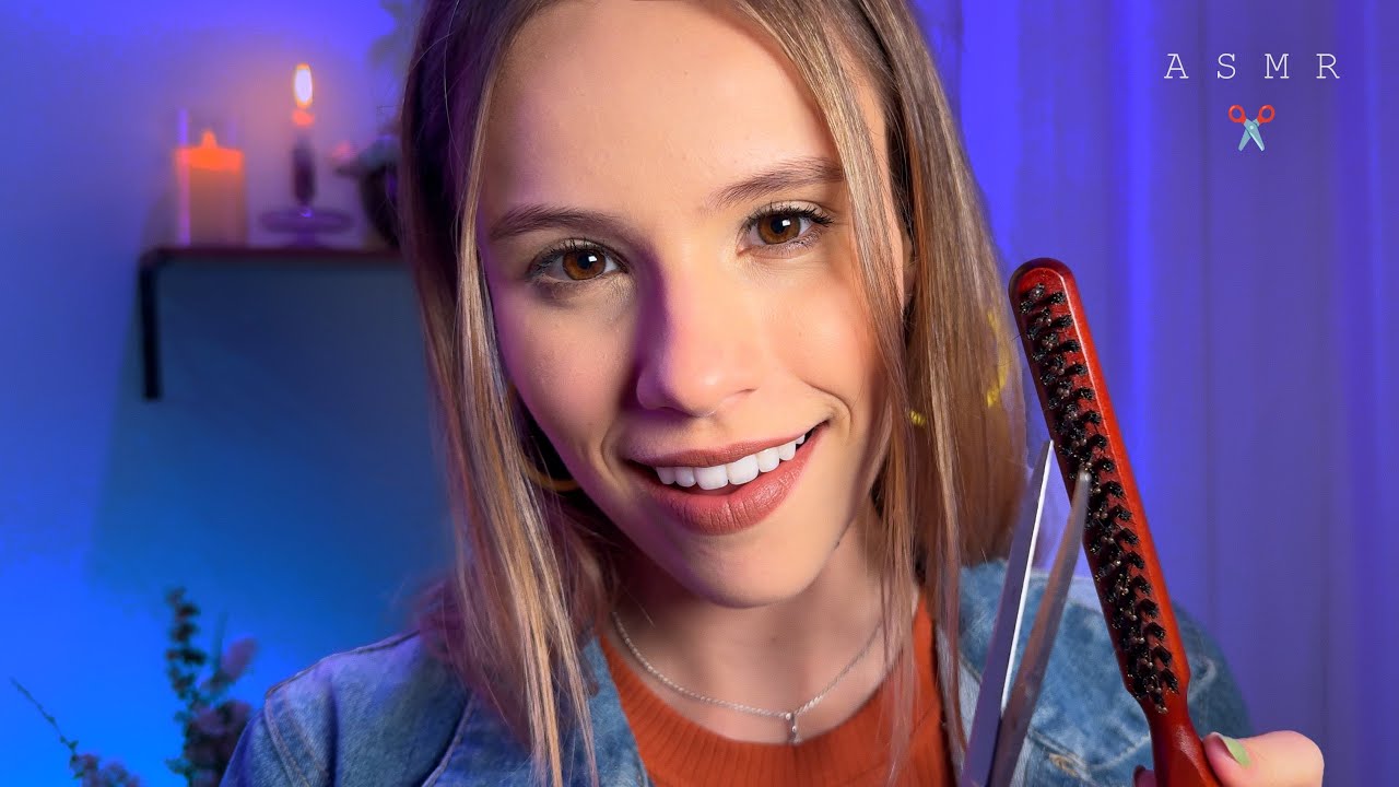 ASMR CORTE de CABELO e Hidratação para ARREPIAR TEU COURO CABELUDO ✂