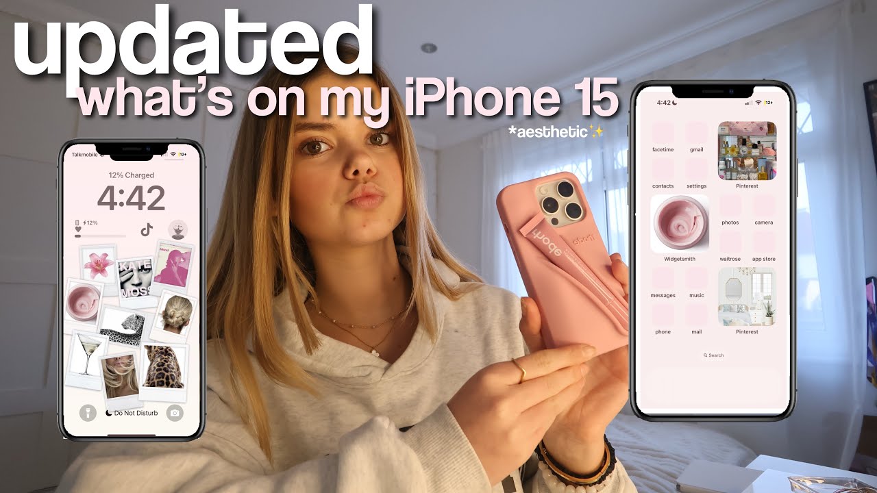 ОБНОВЛЕНО, ЧТО НА МОЁМ IPHONE 15 PRO! *Эстетическая, чистая девушка ✨🎀🧸