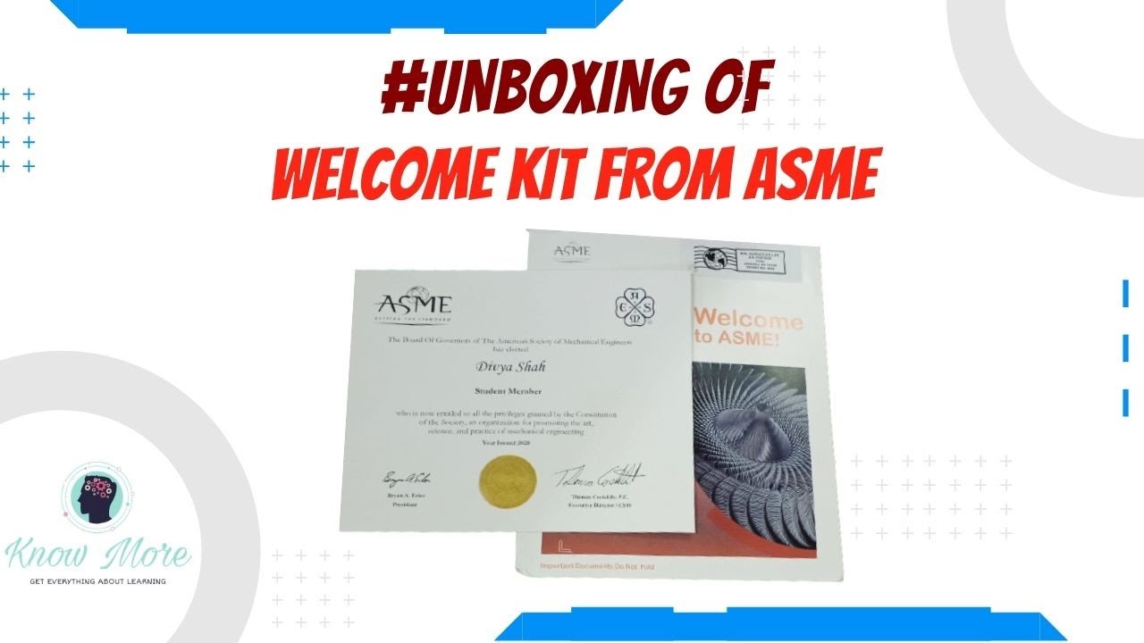 UNBOXING OF ASME WELCOME KIT...!😃