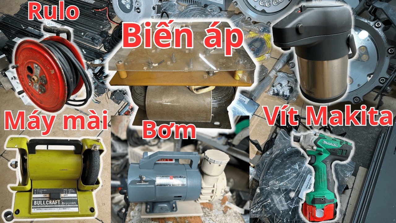 Lô Đồ Nhật Bãi Cực Chất: Biến Áp R Core, Máy Đo Huyết Áp, Máy Mài, Rulo