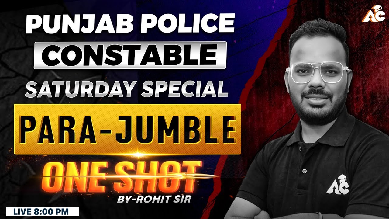 Punjab Police Constable 2025 | Para Jumble English Most Expected Questions | By Rohit Sir