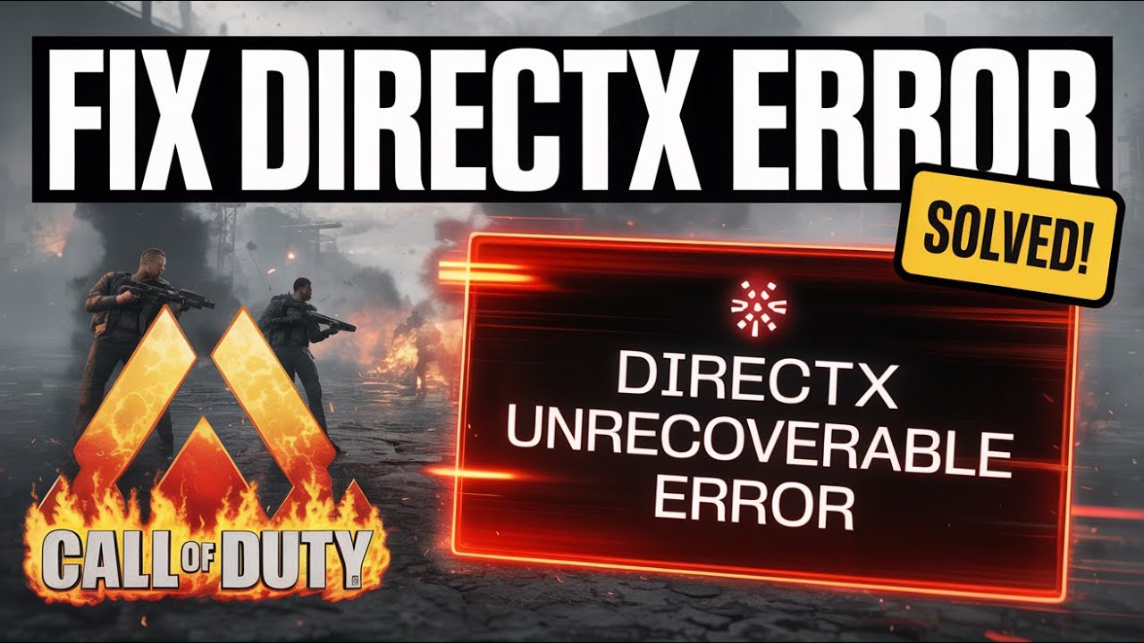 Fix DirectX Unrecoverable Error in Call of Duty