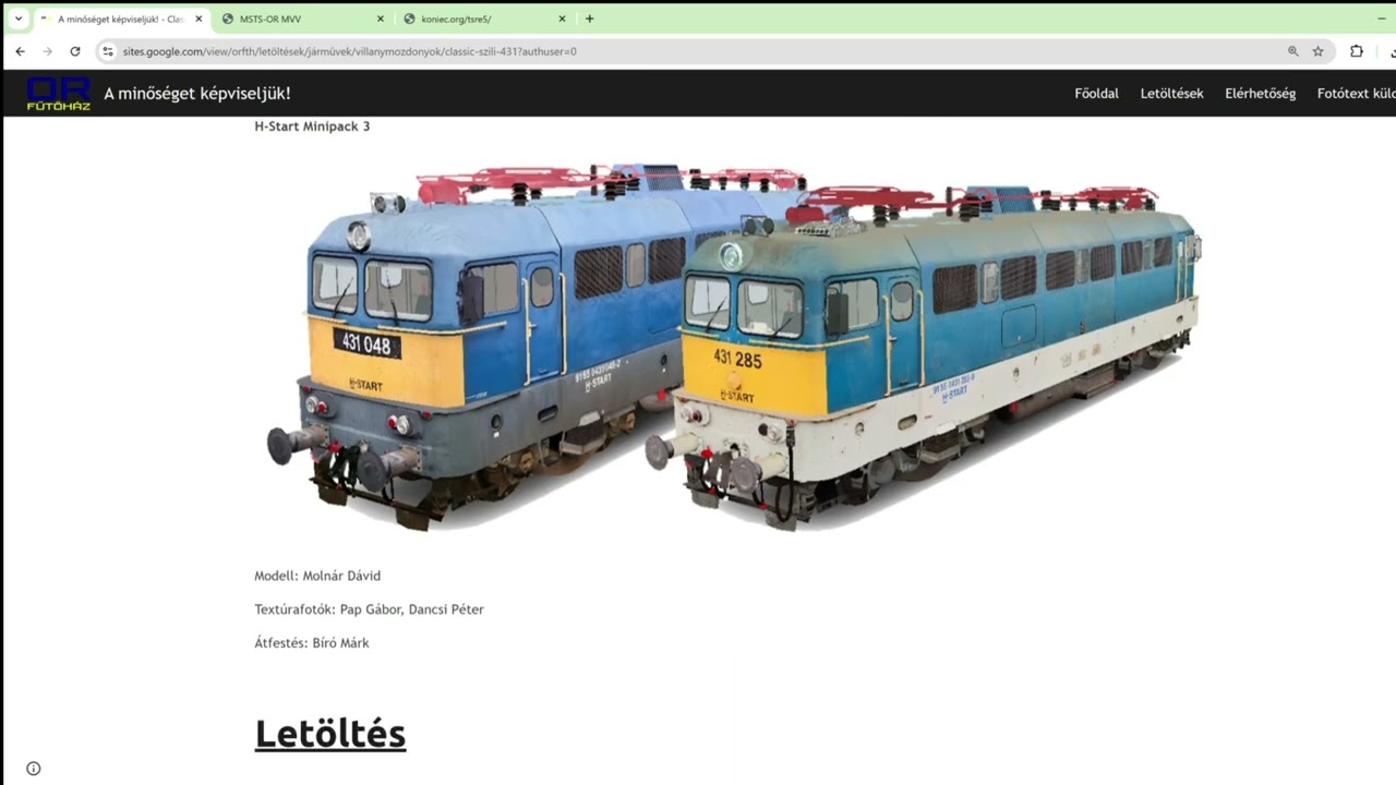 MSTS/OR Letöltés tutorial