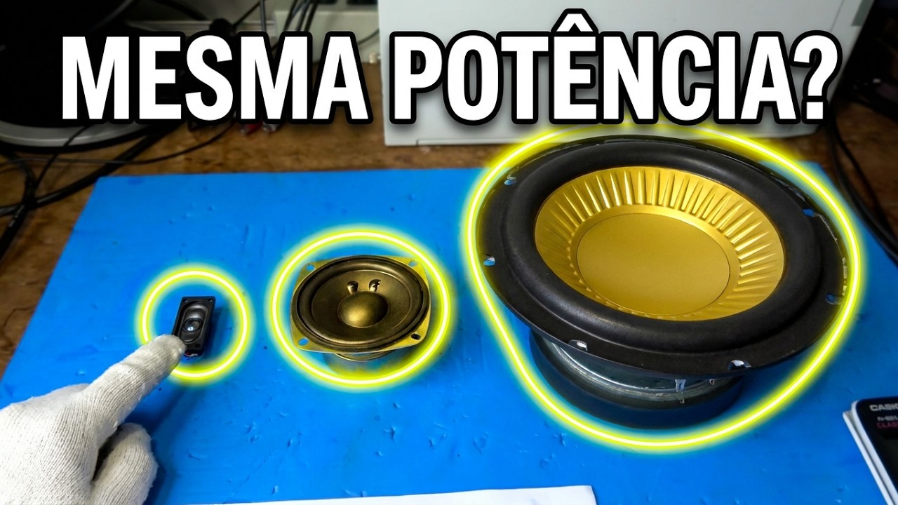 Como saber a POTENCIA do seu alto-falante, SUB WOOFER é fácil! Entenda! Todos tem a mesma potencia!!