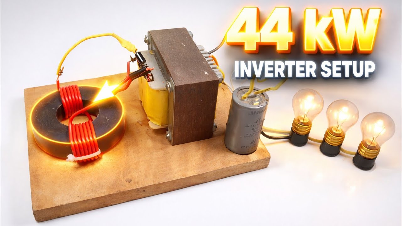 Как сделать генератор бесплатной энергии на 220 В переменного тока мощностью 44 кВт с помощью инв...