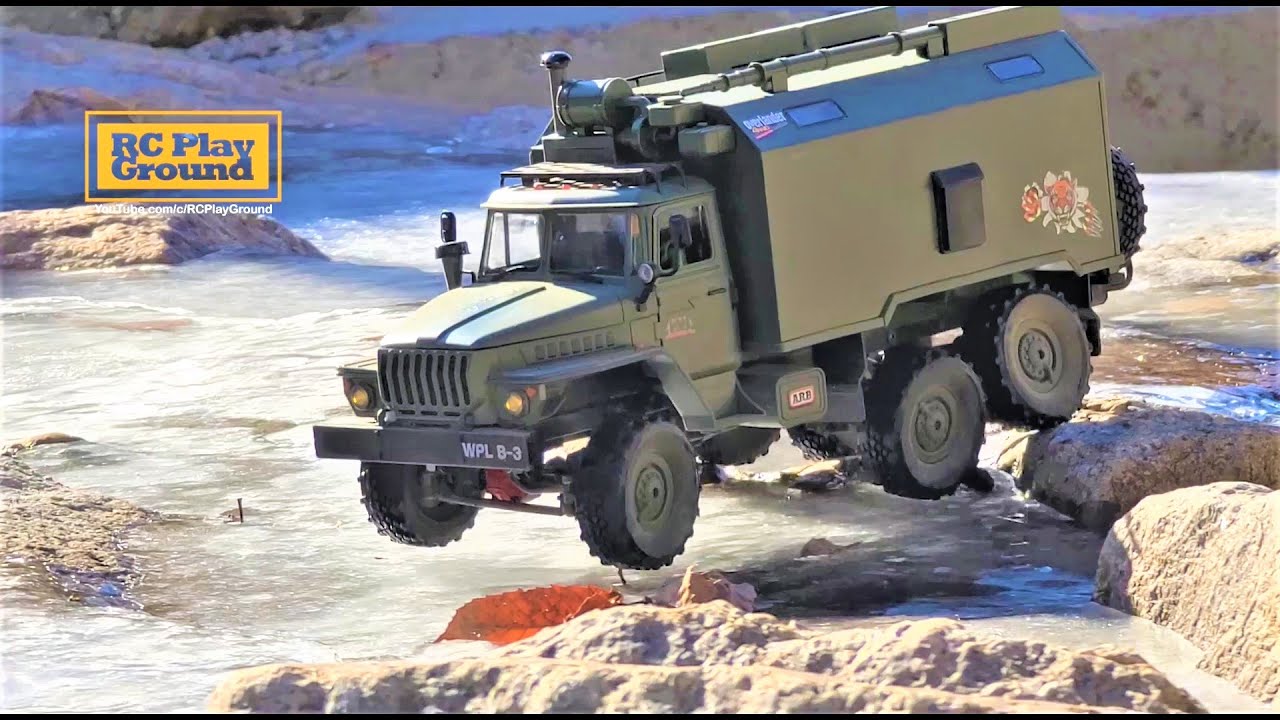 RC CAR WPL B36 Ural Military Truck 6x6 Metal Winter Rock Crawling