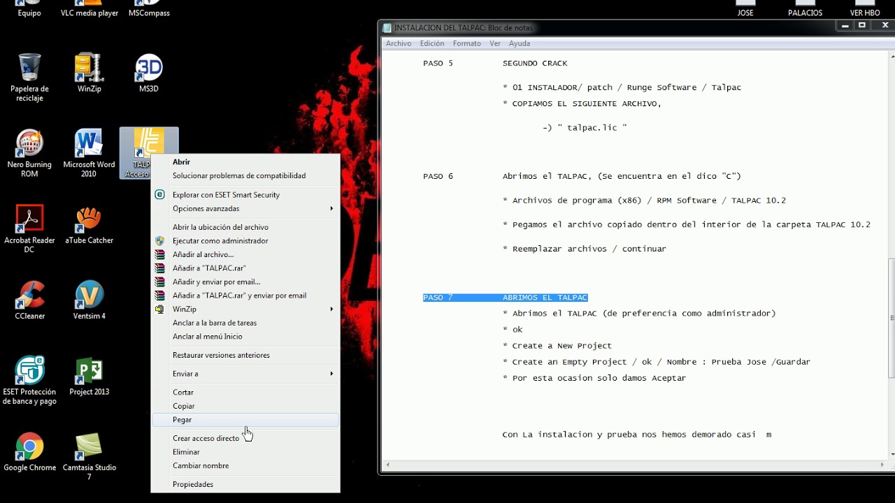 INSTALACION DEL TALPAC 10.2