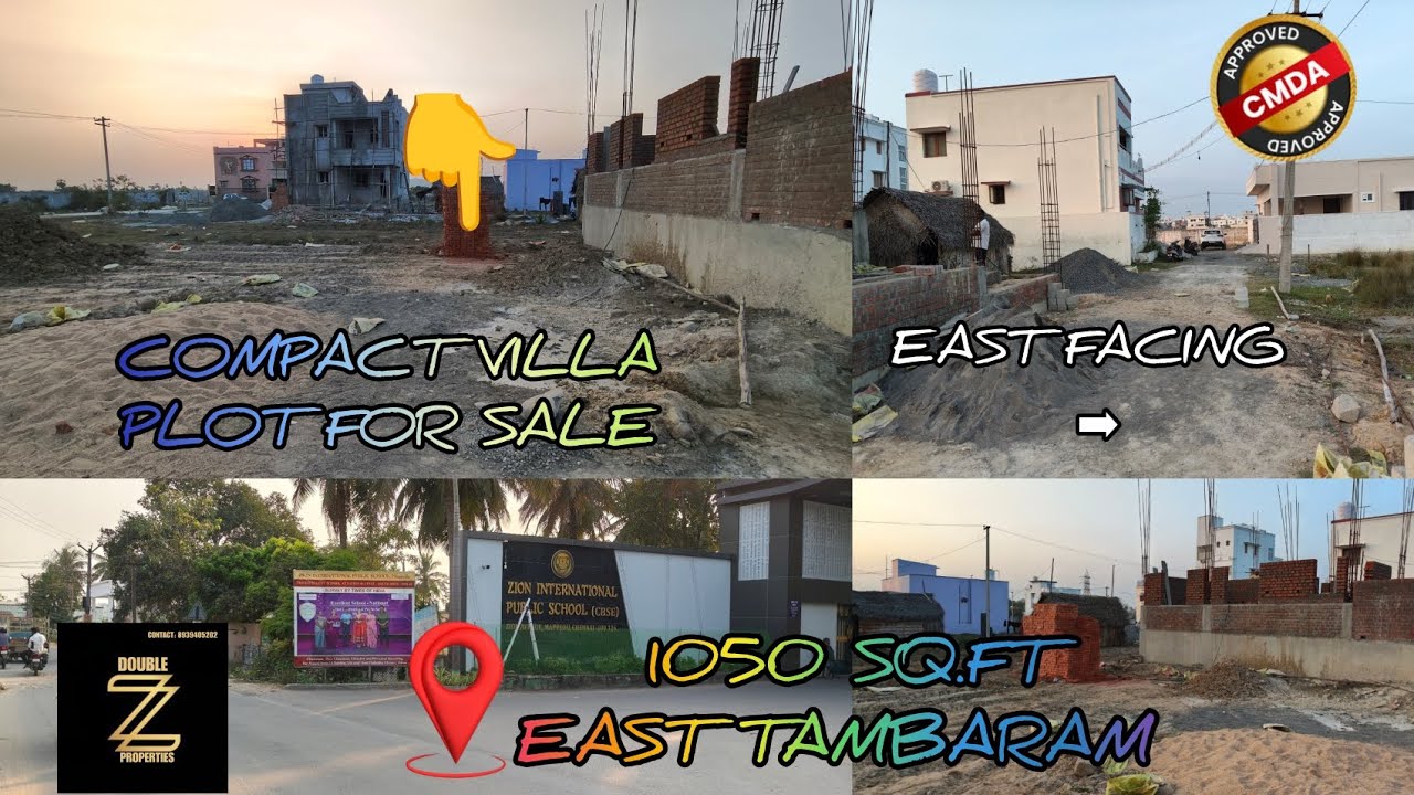 🏡 Mappedu East Tambaram-ல் 1050 சதுர அடி வீட்டு மனை விற்பனைக்கு| Near Zion Int. School 🏫 | #plotsale