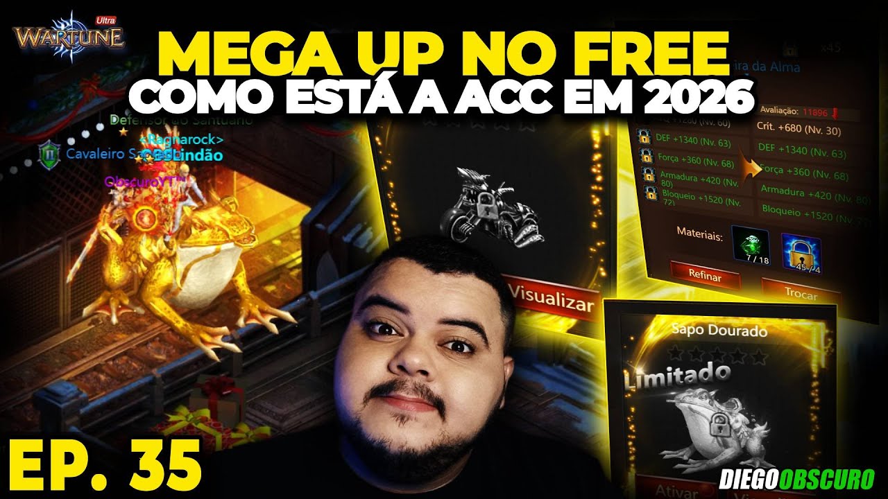 Primeiro Mega UP na ACC Free de 2026 no Wartune Ultra!