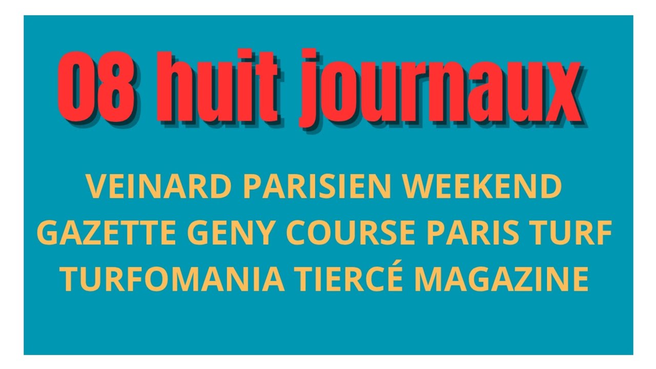 VENDREDI 02.01.26 HUIT 08 JOURNAUX VEINARD PARISIEN WEEKEND GAZETTE G.COURSE P.TURF TURFOMANIA T.MAG