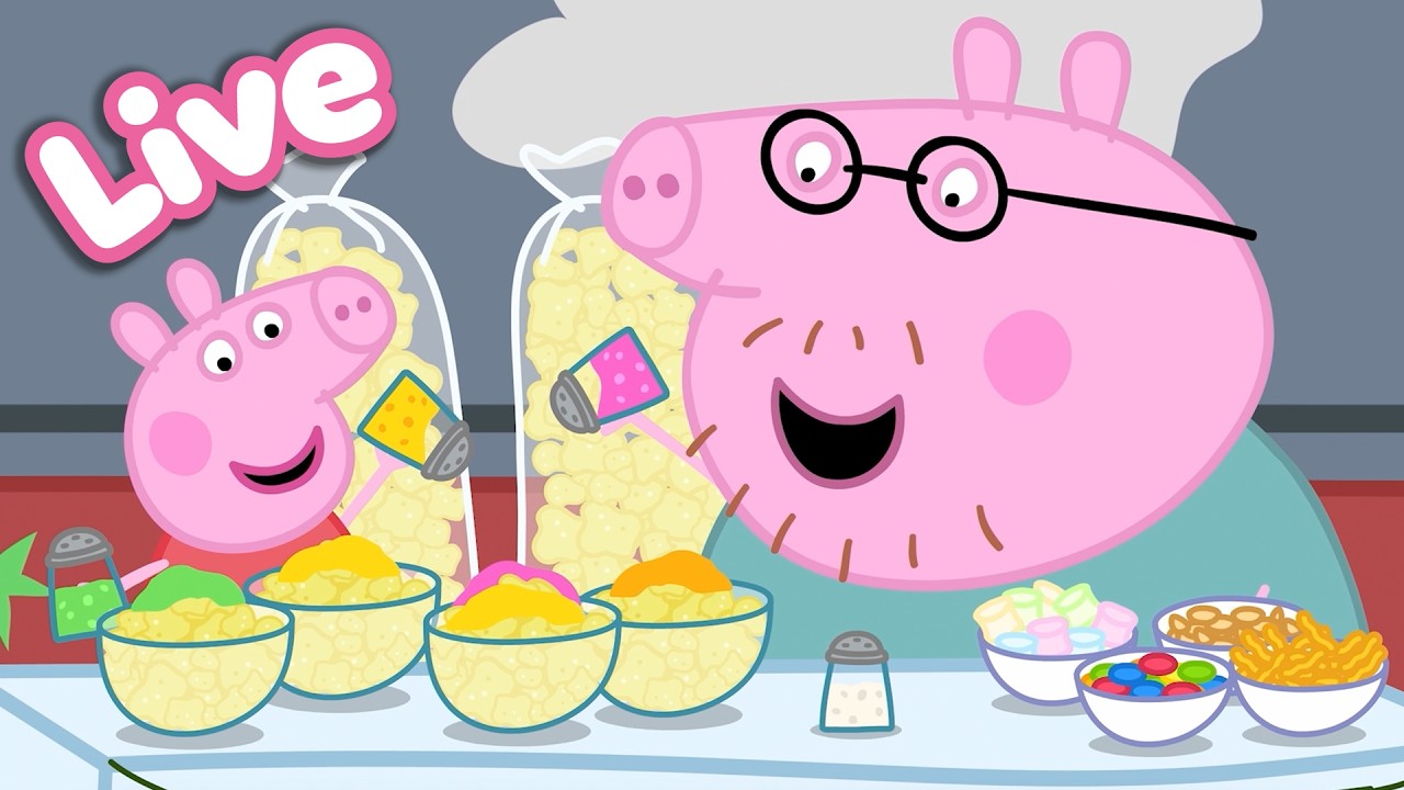 🍎 Peppa Pig Best Bites LIVE! 🐷 Peppa&rsquo;s Food & Cooking Moments |  Tales Full Episodes 24/7