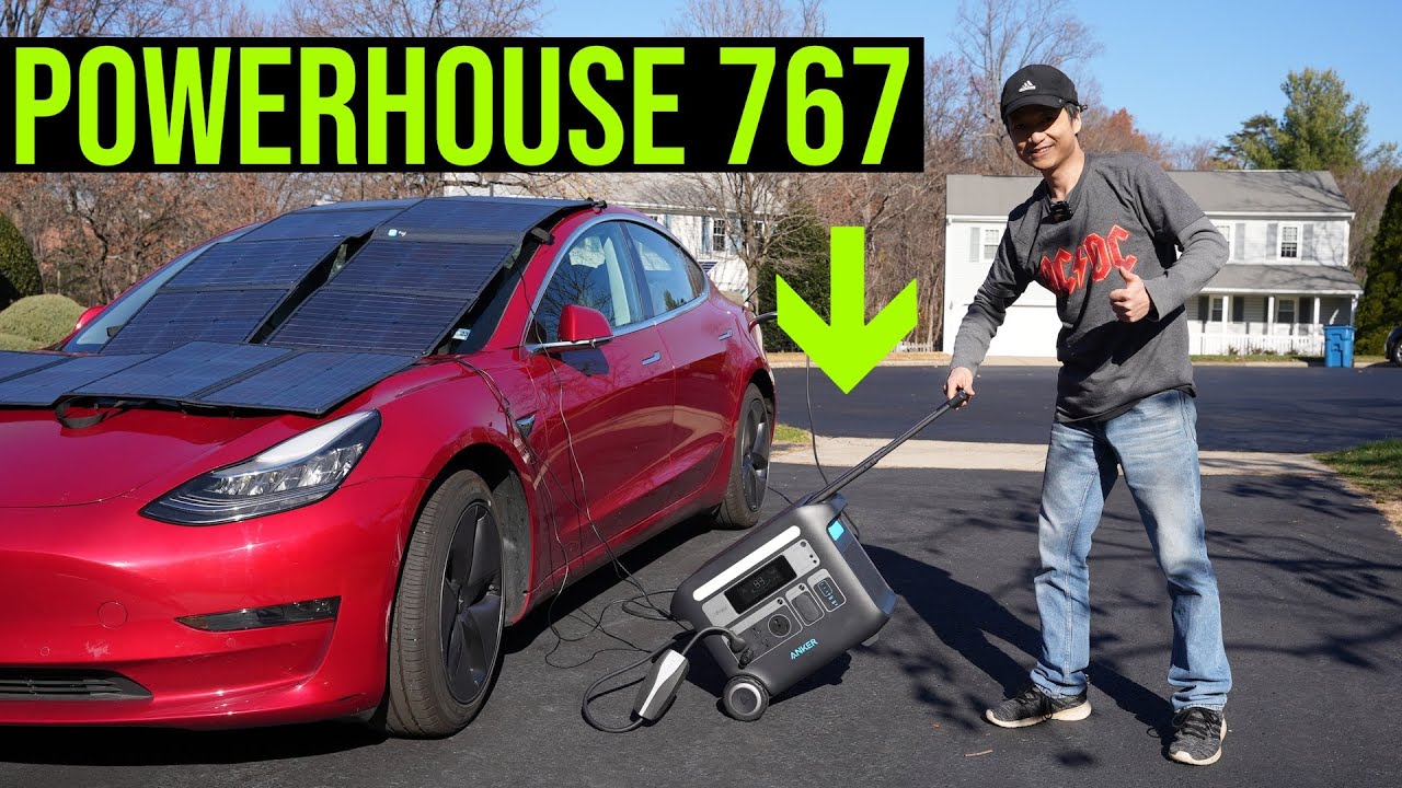 Подробный обзор Anker PowerHouse 767! (Как зарядить Tesla Model 3 с помощью портативной солнечной...