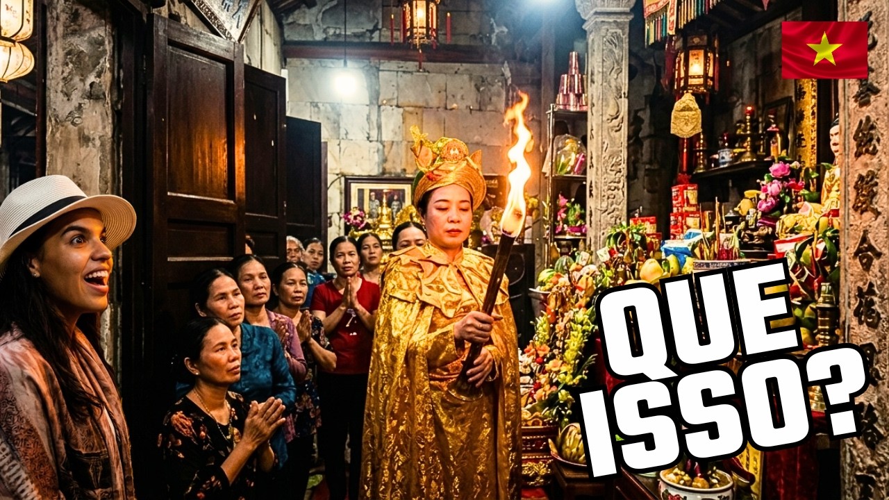 Entramos num RITUAL no Vietnam e foi assim...(Tam Coc)