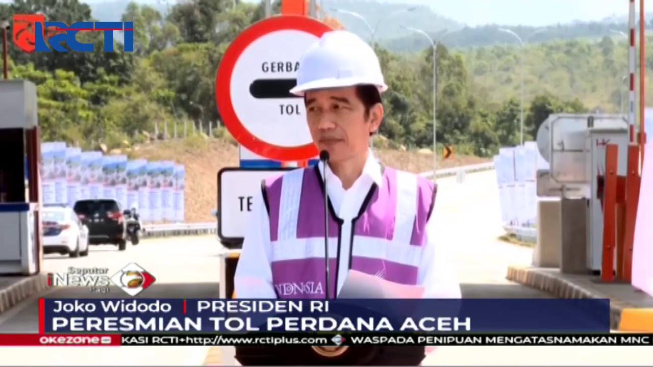 Presiden Joko Widodo Resmikan Tol Perdana di Aceh - SIP 26/08