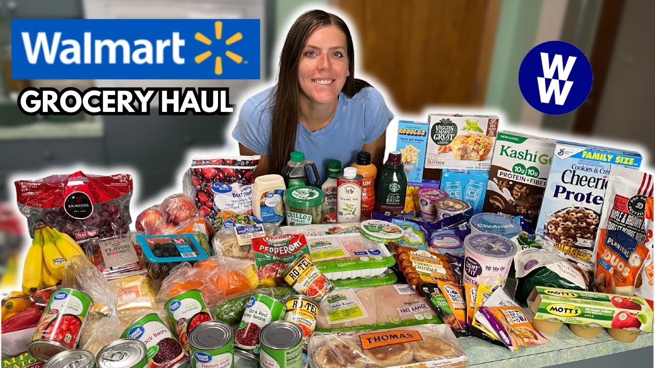 HUGE Healthy WALMART Grocery Haul | WeightWatchers Points | Healthy Meal Ideas For Weight Loss