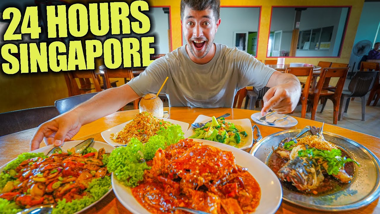 24 Hours of SINGAPORE Street Food 🇸🇬 CHILLI CRAB at Singapore's ONLY Floating Restaurant!