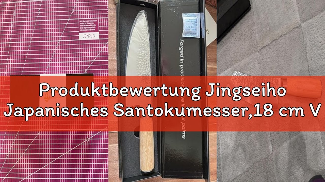Produktbewertung Jingseiho Japanisches Santokumesser,18 cm VG-10 Aus Echtem 67-Lagigem Damaststahl,