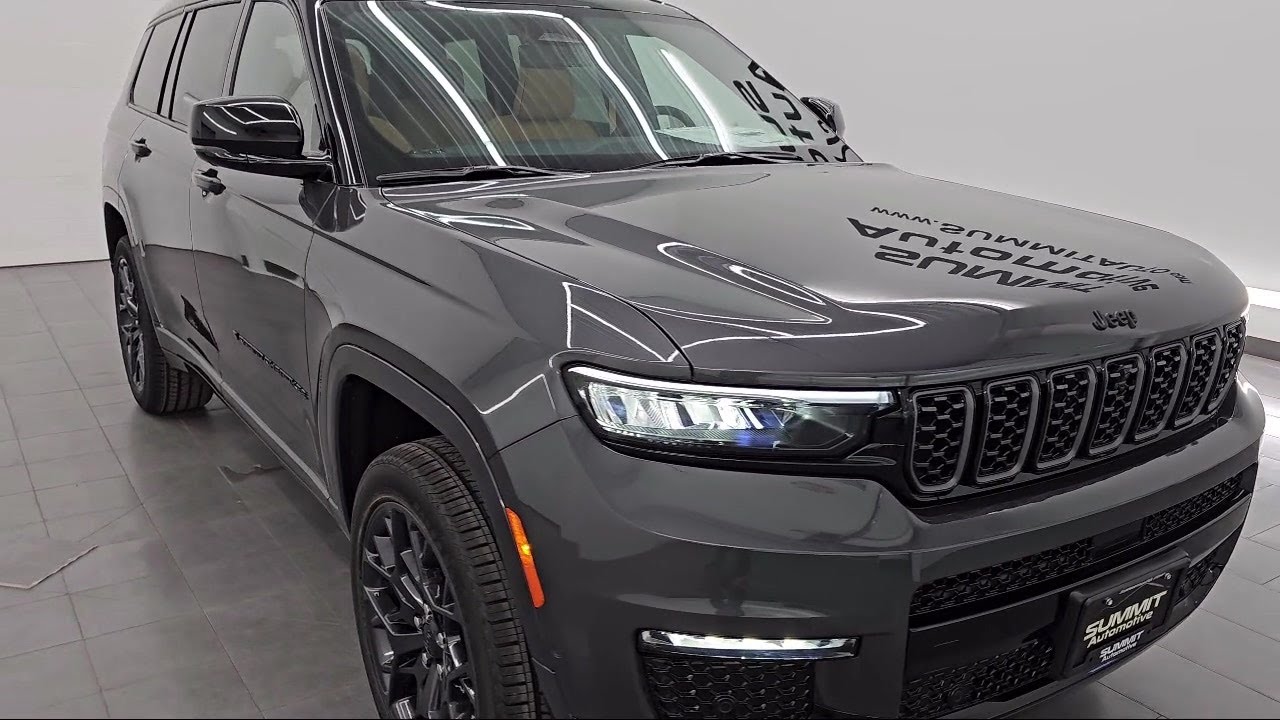 2025 Jeep Grand Cherokee L Summit Reserve Baltic Gray Metallic Clearcoat New. walk around for sale i