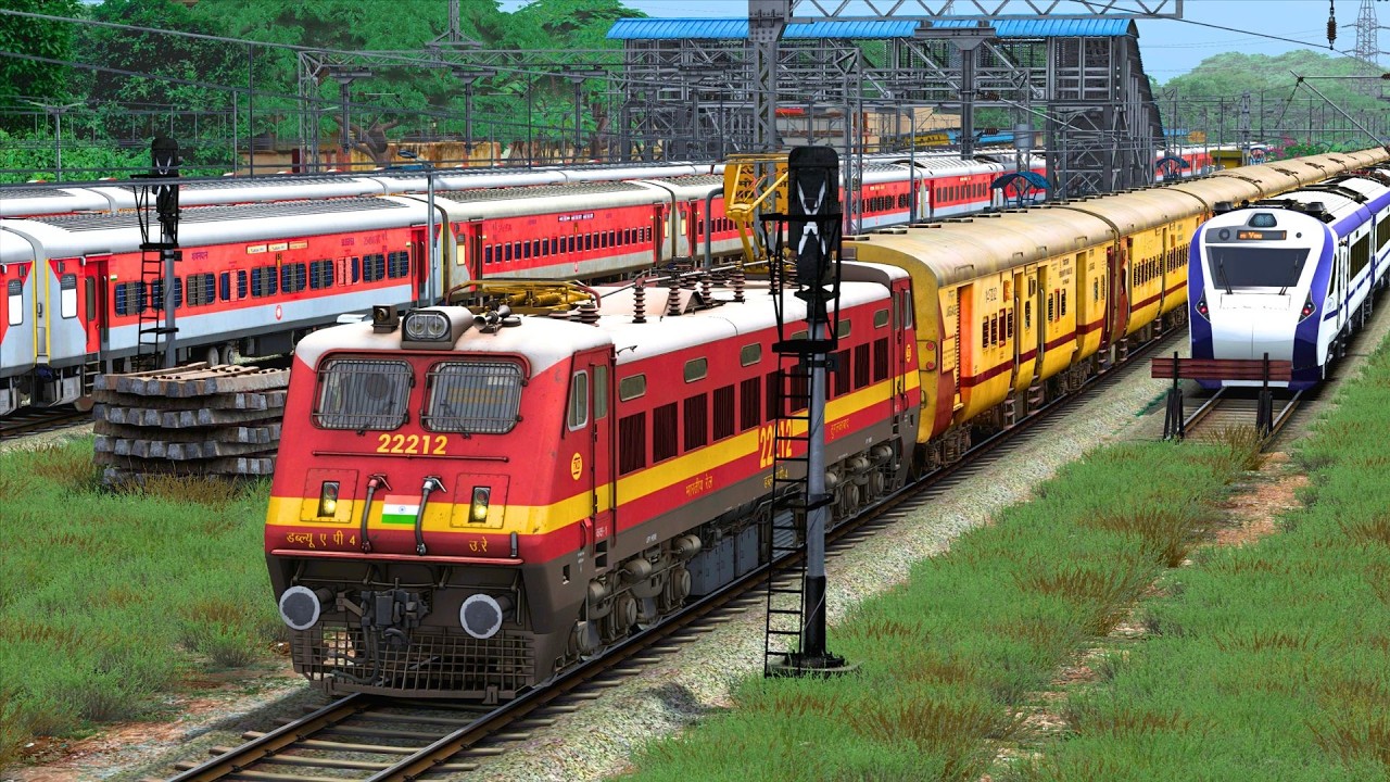 WAP4 WITH UTKRISHT KRISHNA EXPRESS TRAIN | BUMPY RAILROAD | Train Simulator | Railwork | NTG GAMING