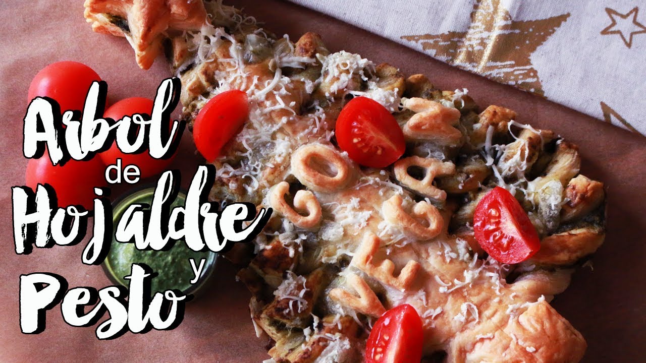 ARBOL DE NAVIDAD HOJALDRE PESTO (y queso Vegano) | Rawmance Food