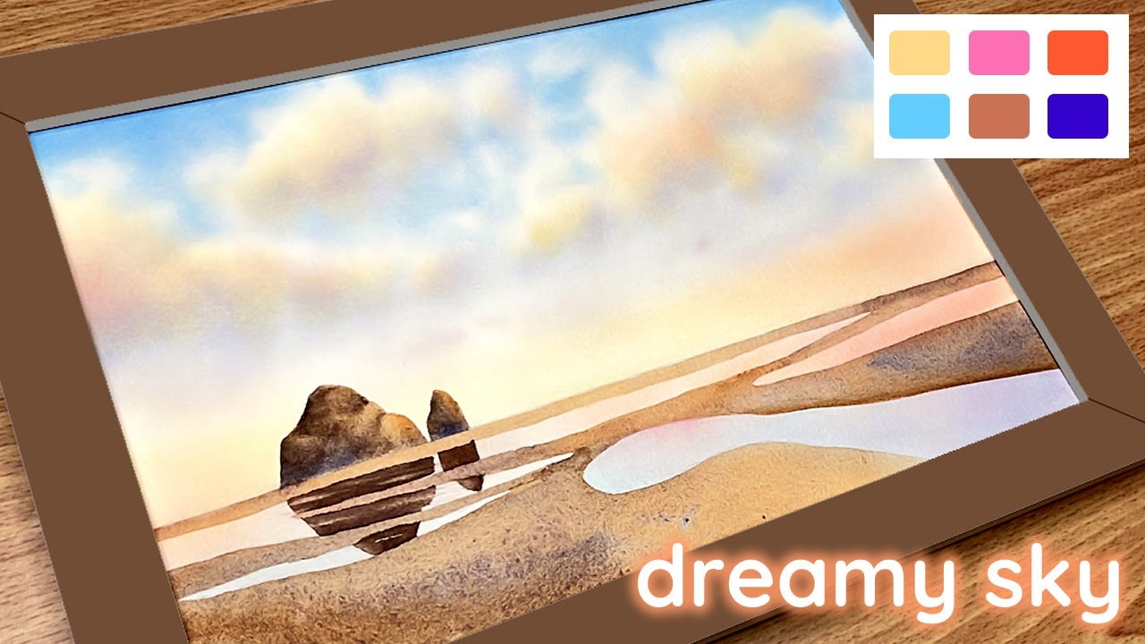 Paint a Dreamy Sky in Watercolor With Only 6 Colors!