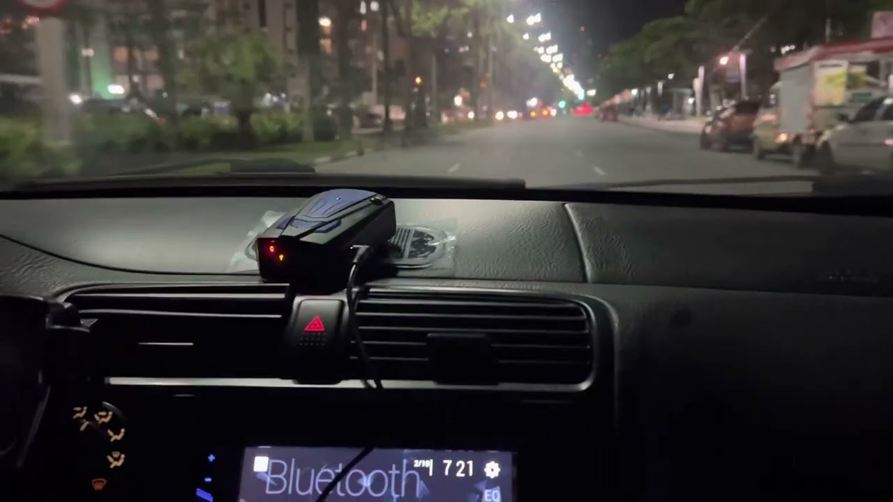Radar detector testando na rua v&iacute;deo 3