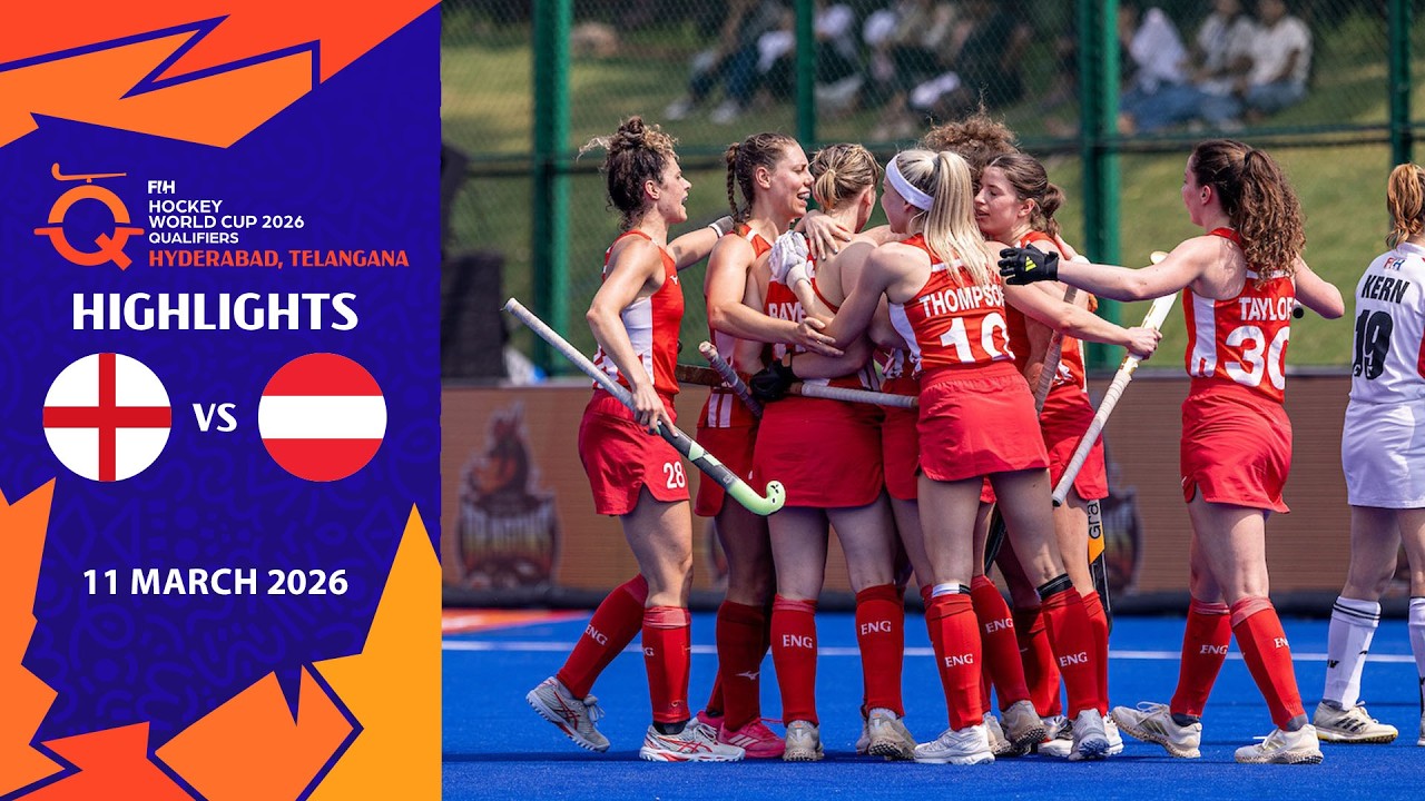 Отборочный матч Кубка мира по хоккею на траве FIH 2026, Хайдарабад, Индия - Матч 9: Англия против...