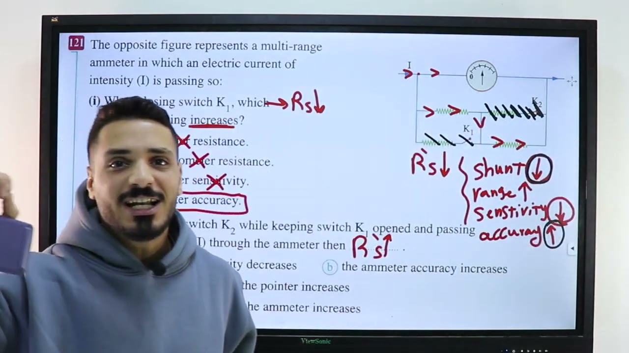 Physics - 3rd sec. - Chapter 2 - Questions bank - Ammeter - from 120 to 131
