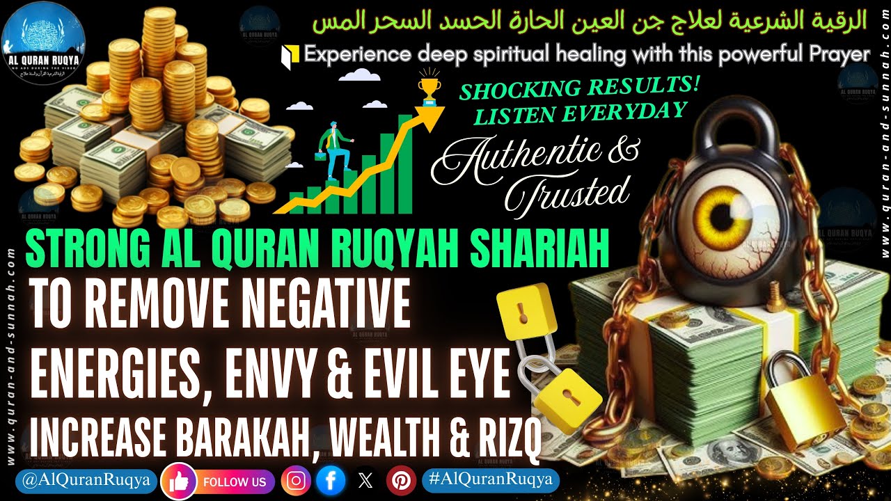 Powerful Quran Ruqyah to Remove Negative Energies, Envy & Evil Eye | Increase Barakah, Wealth & Rizq