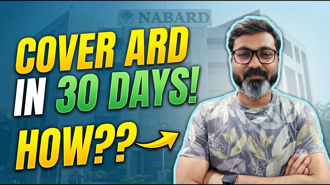 Cover ARD in 30 Days I Important Chapters of ARD I NABARD Grade A 2026 I Manish Sir