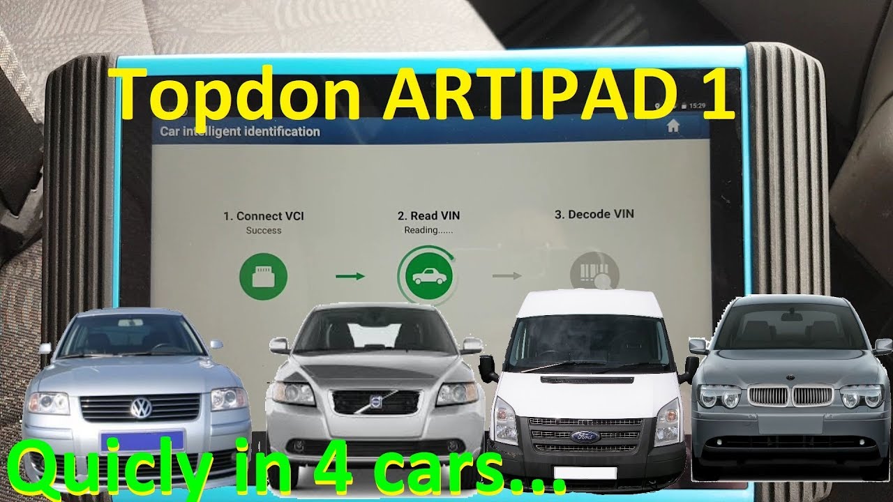Topdon Artipad I, four cars in 40 minutes... brief walkthrough...