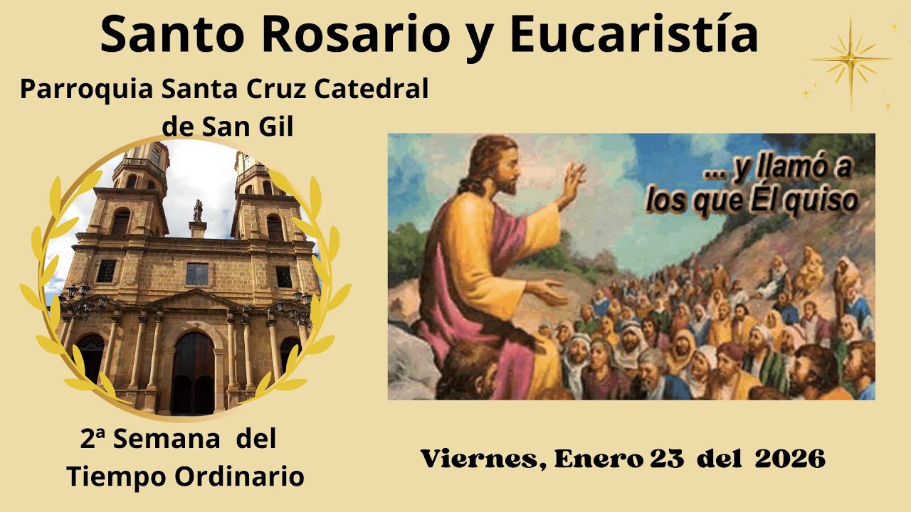 🔴Eucaristia desde el templo Santa Cruz Catedral de San Gil, Enero 23 del 2026, Hora:  12:00 M