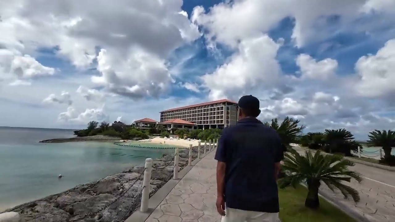 Cycling through Onna village in Okinawa
