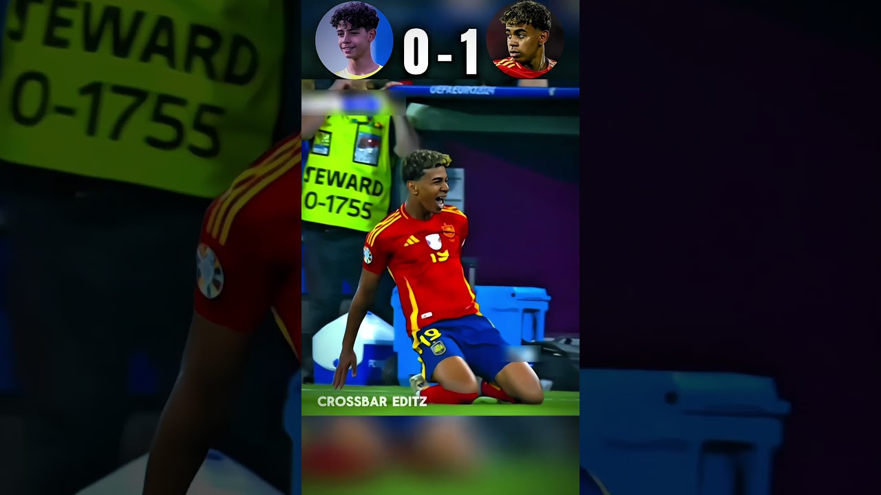 Intense Match Ronaldo Jr VS Lamine Yamal 😳🔥 #footballshorts #football #shorts