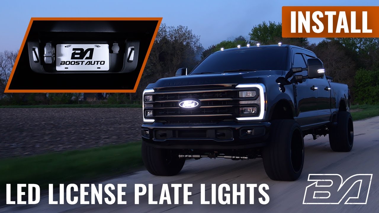 Светодиодная подсветка номерного знака Boost Auto с установкой Plug and Play | Ford F250 F350 Sup...