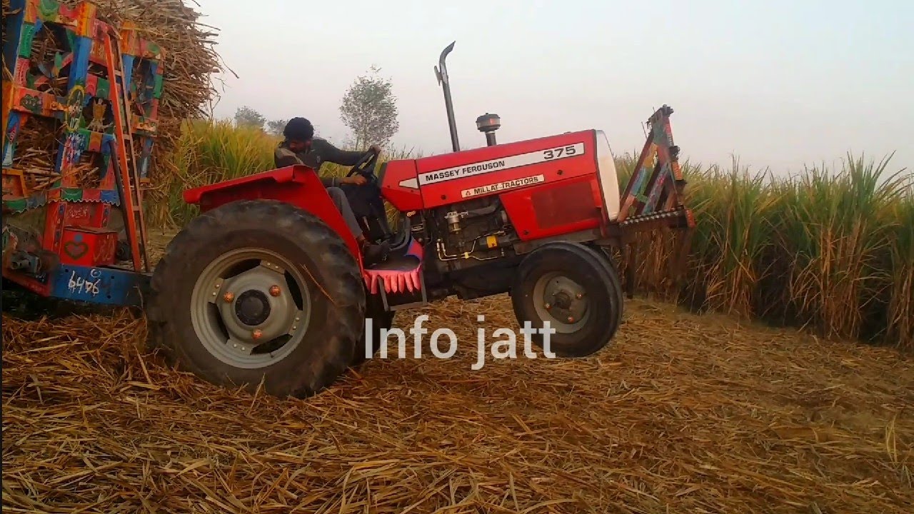 Load the trali tractor massey new model 375 &Fiat Tractor480