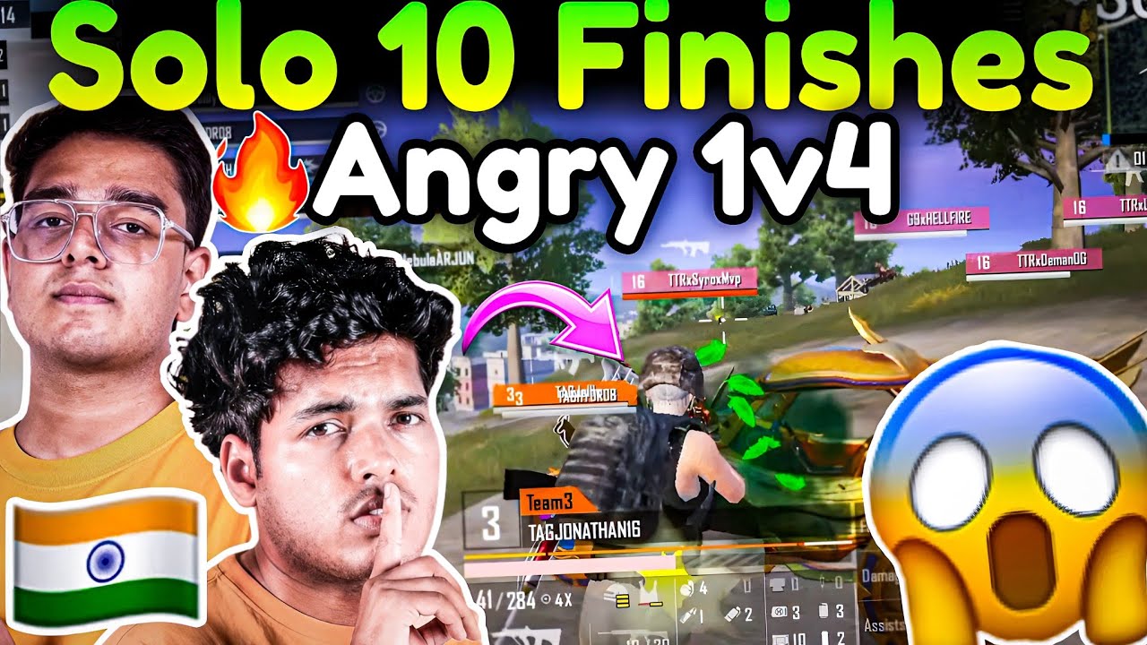 🇮🇳Solo 10 Finishes🥶 Jonathan Angry 1v4🥵 Jonny-Hydro Duo UNSTOPPABLE☠️ 28 Finishes Total🤯