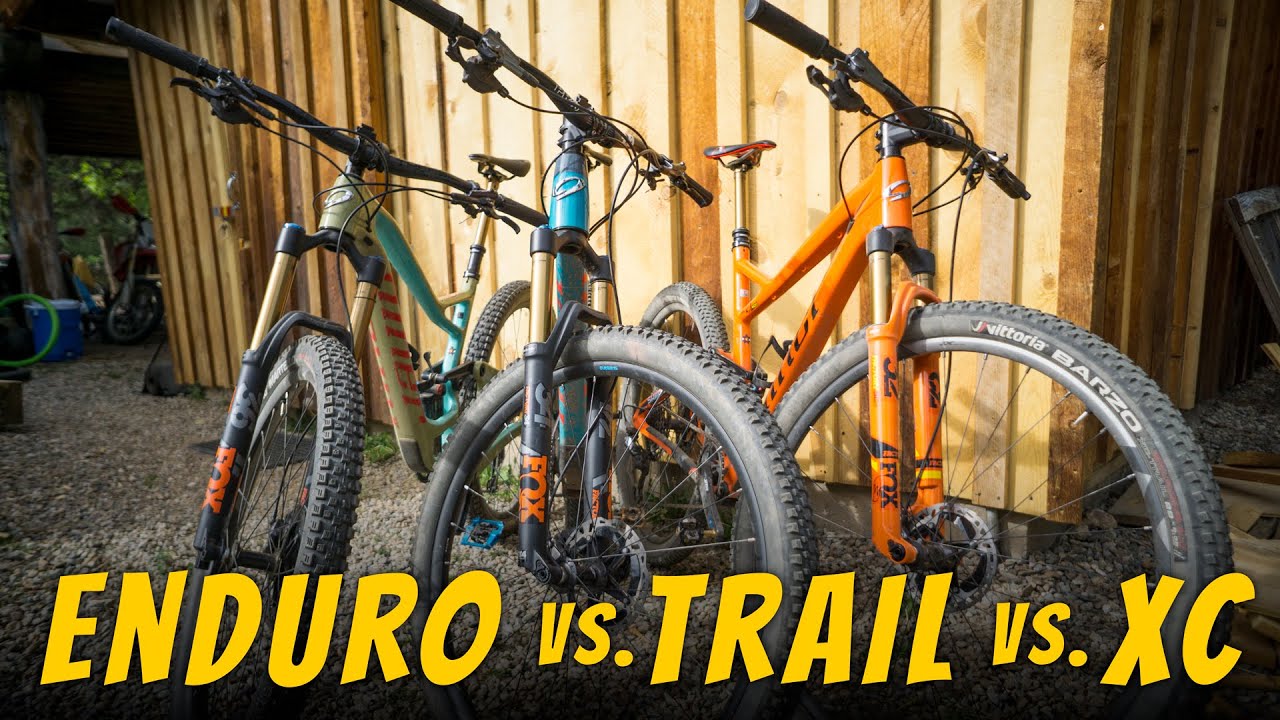 Riding the same trail on three different bikes: XC, Trail, Enduro