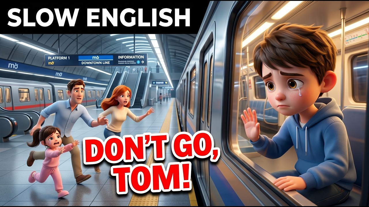 Boy Runs Away on a Train&hellip; His Family Chases Him! | Slow English Story A2