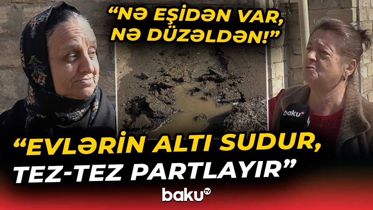 Partlayan su borusu sakinlərin başına oyun açdı | Qurum niyə laqeyd yanaşır? - Baku TV